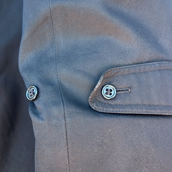 Aquascutum London Black Trench Coat Classic Style - Picture 7 of 8